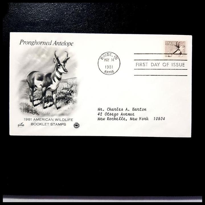 

DISKON PRANGKO AMERIKA. FDC AMERICAN WILDLIFE. PRONGHORNED ANTELOPE !!!!!