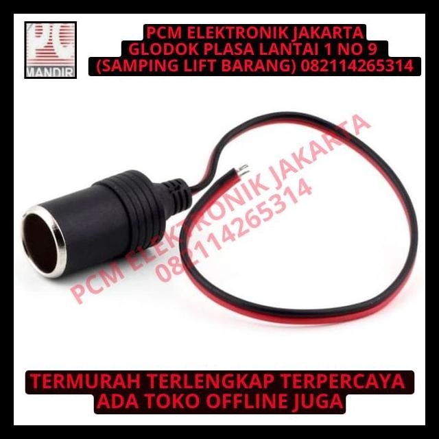 TERBARU NEW SOCKET LIGHTER + KABEL TEBAL FEMALE LIGHTER SOCKET MOBIL 