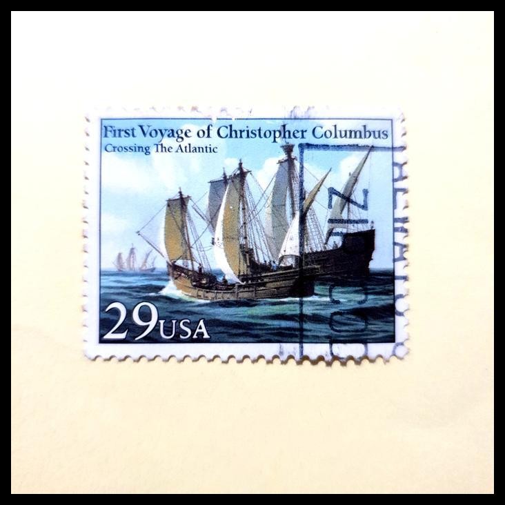 

GRATIS ONGKIR PRANGKO AMERIKA/USA. CHRISTOPHER COLUMBUS FIRST VOYAGE OF CHRISTOPHER COLUMBUS CROSSING THE ATLANTIC. 29 CENT. USED !!!!!!
