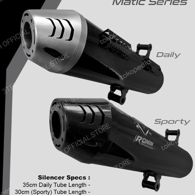 Knalpot Racing 3 suara Ronin HANZO NEXT GEN matic aerox nmax pcx vario