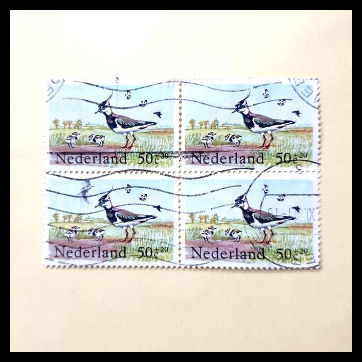 

TERMURAH PRANGKO BELANDA/NEDERLAND 1984. BURUNG NORTHERN LAPWING. BLOK-4. USED !!!!!!
