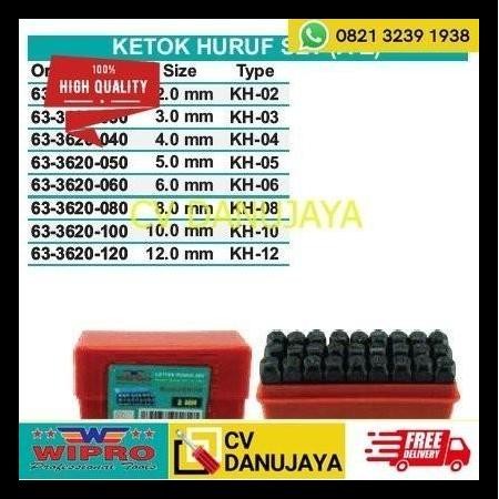 

TERMURAH KETOK PAHAT LETER CAP BESI PLAT HURUF LETTER PUNCH SET (A-Z) SIZE 2.0 KH-02 WIPRO !!