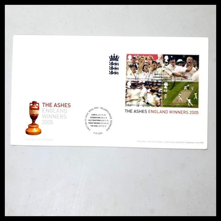 

DISKON PRANGKO INGGRIS/GREAT BRITAIN. FDC THE ASHES ENGLAND WINNERS 2005 ROYAL MAIL FIRST DAY COVER !!!!!