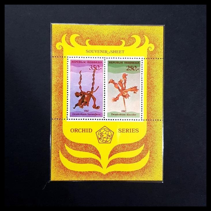 

BEST DEAL PRANGKO INDINESIA 1980. SS BUNGA ANGGREK. KATALOG 100K. LUX