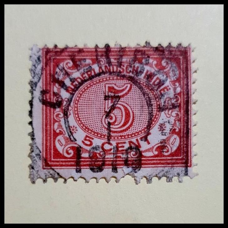 

GRATIS ONGKIR PRANGKO NED INDIE. SERI ANGKA 5 CENT CAP POS, CHERIBON 7.1.1910 !!!