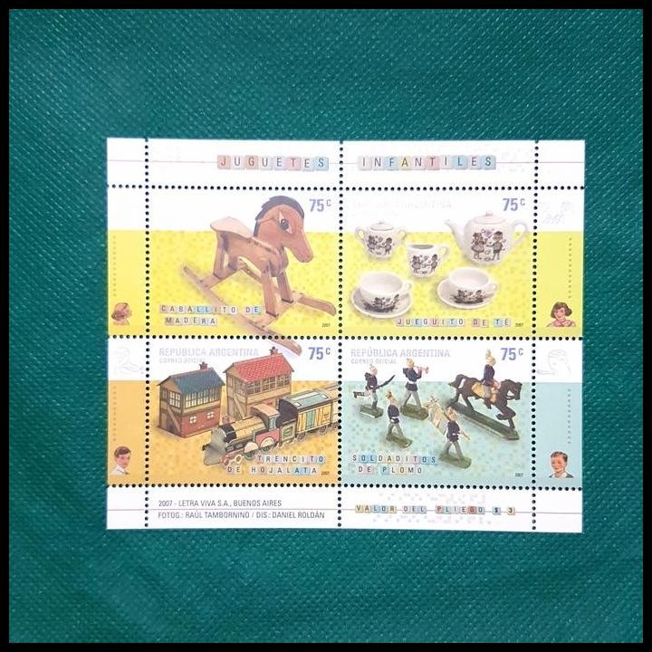 

DISKON PERANGKO/PRANGKO ARGENTINA 2007. TEMA ANAK ANAK ~ ANTIQUE TOYS !!!