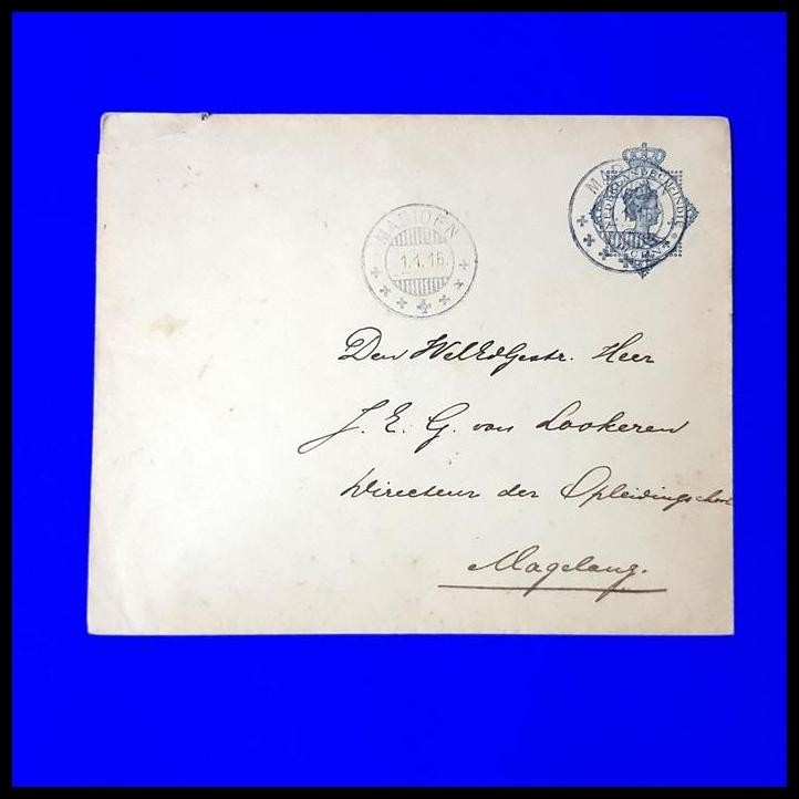 

DISKON PRANGKO INDONESIA AMPLOP ZAMAN BELANDA RATU WILHELMINA, MAHKOTA 1916 !!!