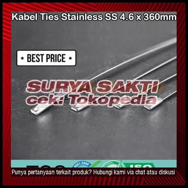 

TERMURAH KABEL TIES STAINLESS TSS (SS 4.6 X 360MM) !!