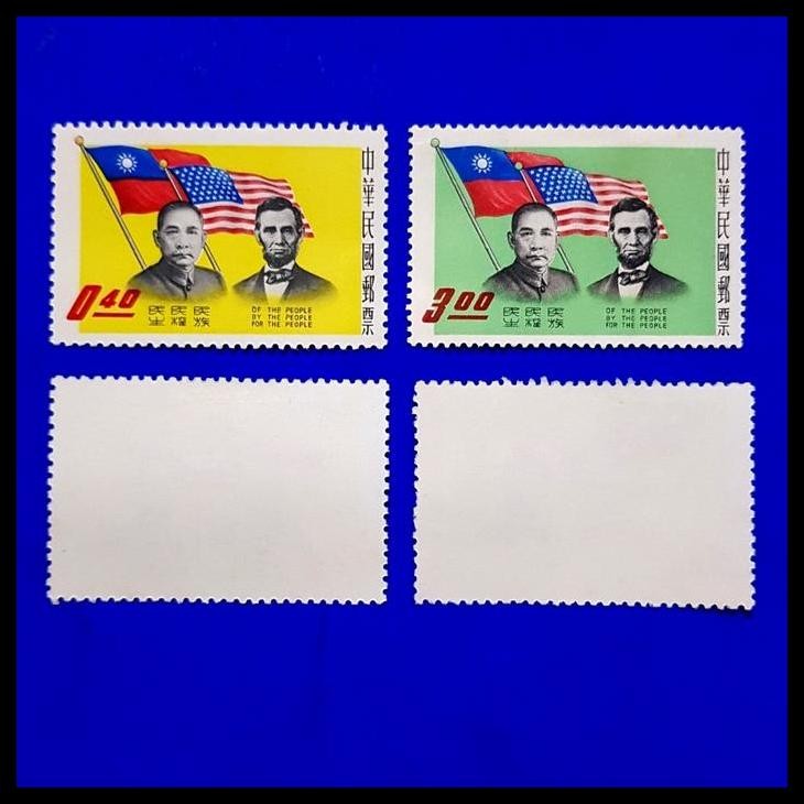 

GRATIS ONGKIR PRANGKO CHINA TIAWAN 1959. DR. SUN YAT-SEN & PRESIDENT ABRAHAM LINCOLN !!