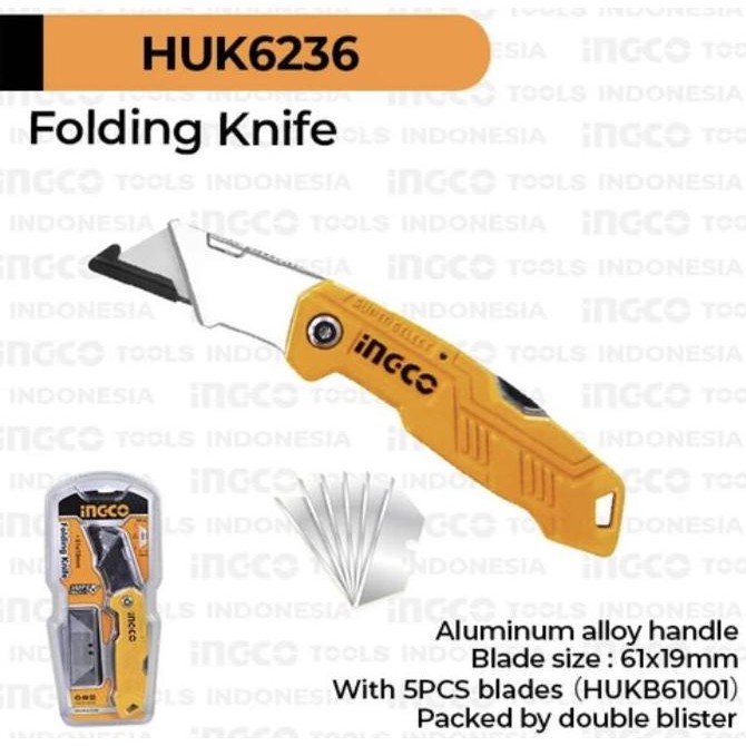 

Promo Pisau Lipat HUK6236 INGCO Gagang Aluminium COD