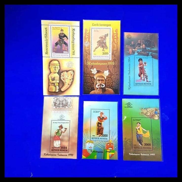 

HOT DEAL PERANGKO/PRANGKO INDONESIA. 6 LEMBAR SS KEBUDAYAAN. 1992-1997 !!!