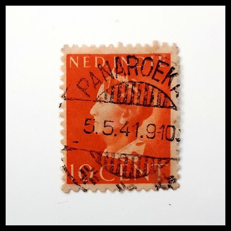 

GRATIS ONGKIR PRANGKO NED INDIE. RATU WILHELMINA 10 CENT CAP POS PANAROEKAN. KAT 75 !!!!!!