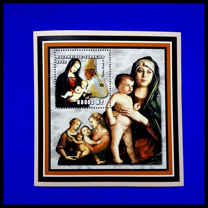 

HOT DEAL PRANGKO CHRISTMAS/NATAL. MOZAMBIQUE 2002 - POPE JOHN PAUL II MADONNA !!!!!!