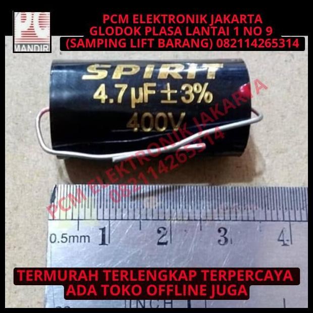 TERMURAH KAPASITOR CROSSOVER 4.7UF 47UF 4.7 47 UF 400V 400VOLT 400 V SPIRIT