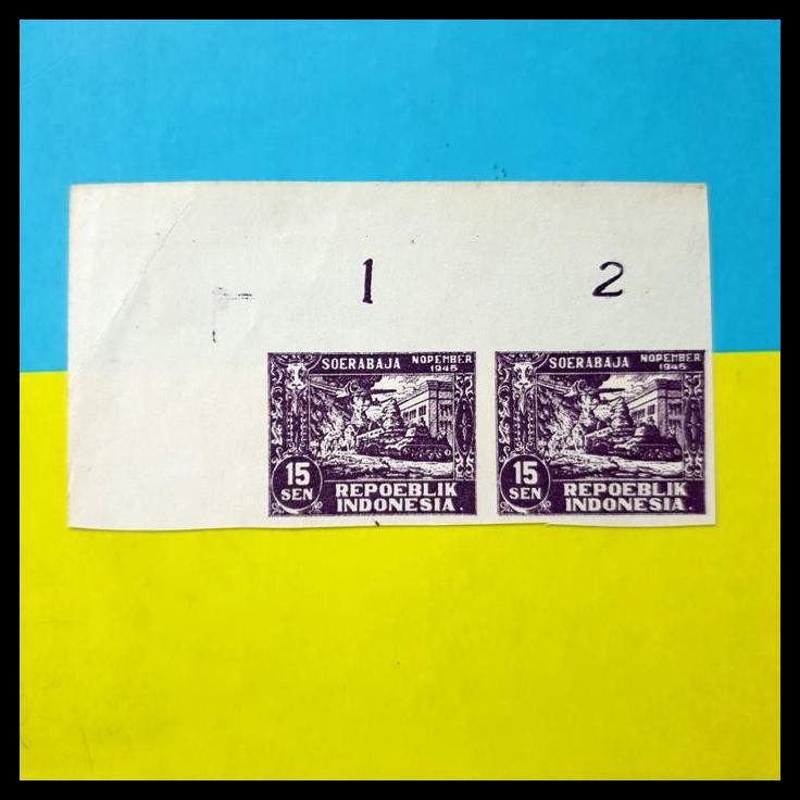 

HOT DEAL PRANGKO INDONESIA~REVOLUSI. PERTEMPURAN SOERABAJA, NOPEMBER 1945 !