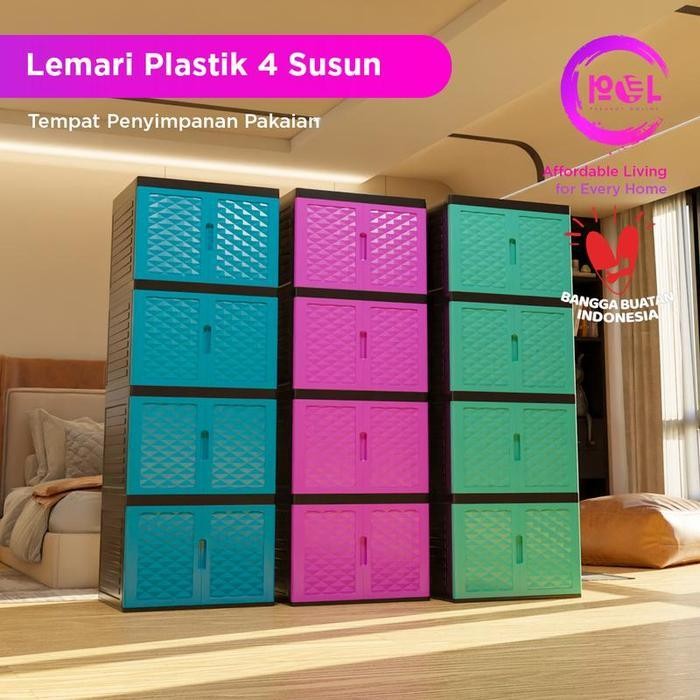 [Pol] Cod  Lemari Plastik Jumbo 3 - 4 Susun | Lemari Pakaian Plastik | Lemari Plastik Susun | Lemari