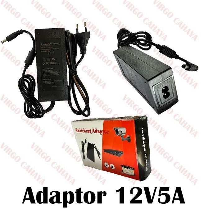 Adaptor 12V 5A Cctv (Buat Camera Dvr)Murah Bagus
