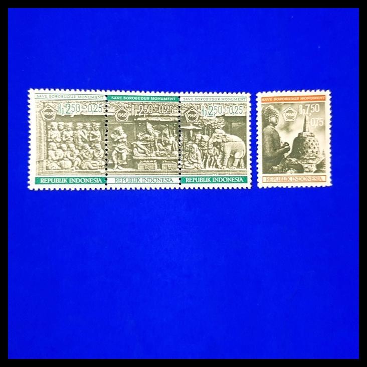 

GRATIS ONGKIR PRANGKO INDONESIA 1968. SAVE BOROBUDUR MONUMENT (4V) KONDISI LUX !!!