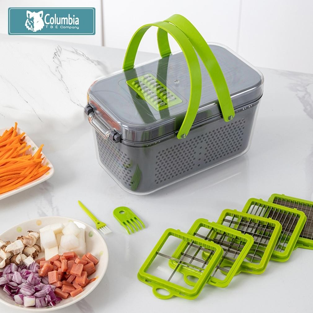 COLUMBIA Parutan/Parutan wortel/alat potong kentang/Parutan Serbaguna Sayur/22-in-1/16-in-1