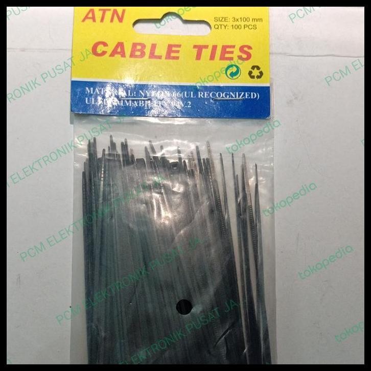 

DISKON 2601 CABLE TIES KABEL TIS 10CM 10 CM 100MM 100 MM HITAM BLACK 100PCS !!