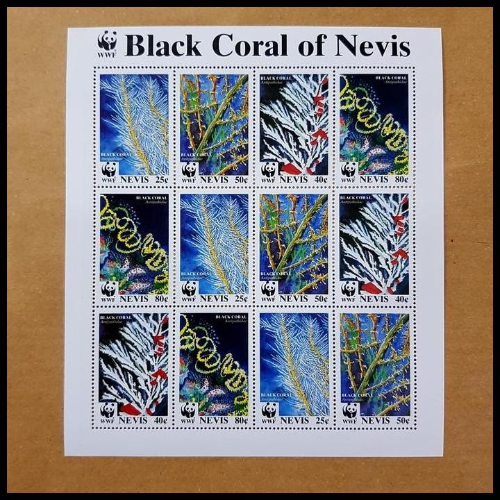 

TERMURAH PERANGKO/PRANGKO WWF BLACK CORAL OF NEVIS. FULLSHEET !!