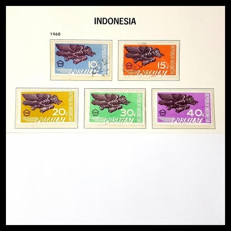 

TERMURAH PRANGKO INDONESIA. 1968. POS KILAT. SET LENGKAP. USED !!!!
