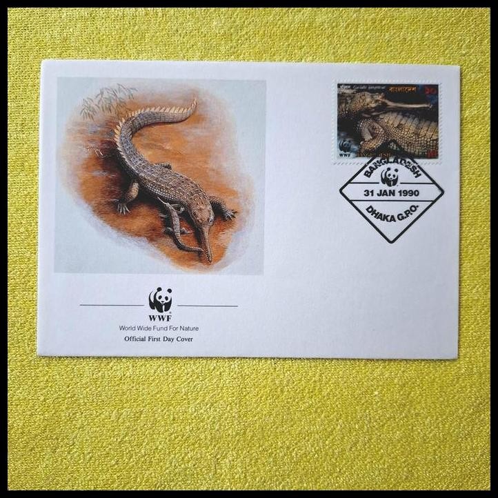 

HOT DEAL PRANGKO WWF (WORLD WIDE FUND FOR NATURE) GAVIALIS GANGGETICUS. FDC DARI BANGLADESH !!