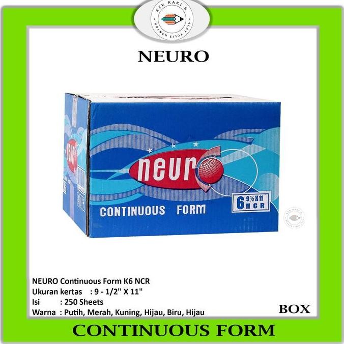 

Continous Form 91/2 x 11 6 Ply ( K6 Neuro ) NCR / Kertas Komputer