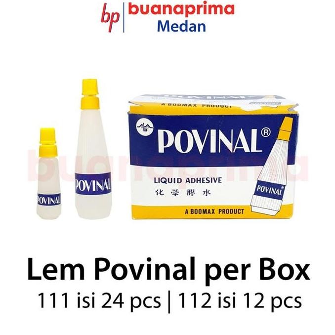 

LEM POVINAL 111 112 Per Box Lem Cair Kertas PVC