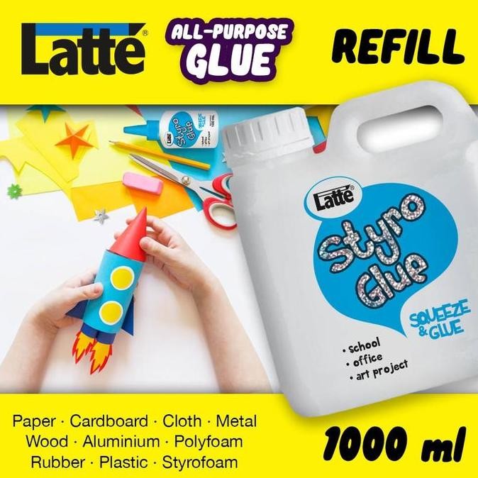 

Lem Styrofoam LATTE Glue Cair Kental | Refil Lem Styro Serbaguna