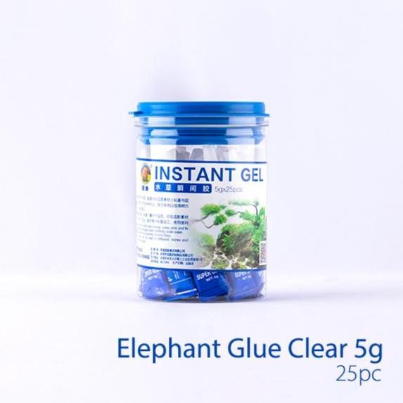 

Elephant Super Glue 5g 1 Toples Isi 25pcs - Lem Coral Superkuat Mini