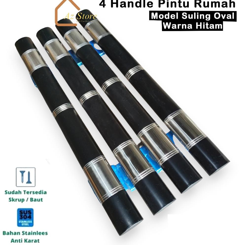 Paket Handle Pintu 45 cm isi 4 Pegangan Pintu Rumah Minimalis Model Oval