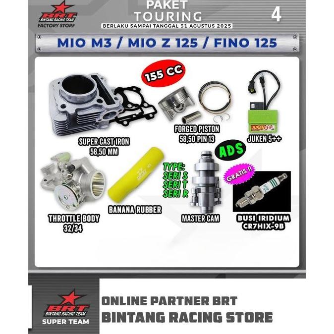 Paket Bore Up BRT 58.50mm Ceramic Yamaha Mio M3