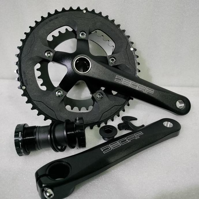 Crank set Decaf HT2 double 50-34T arm 170 mm BCD 110mm Hollowtech 2