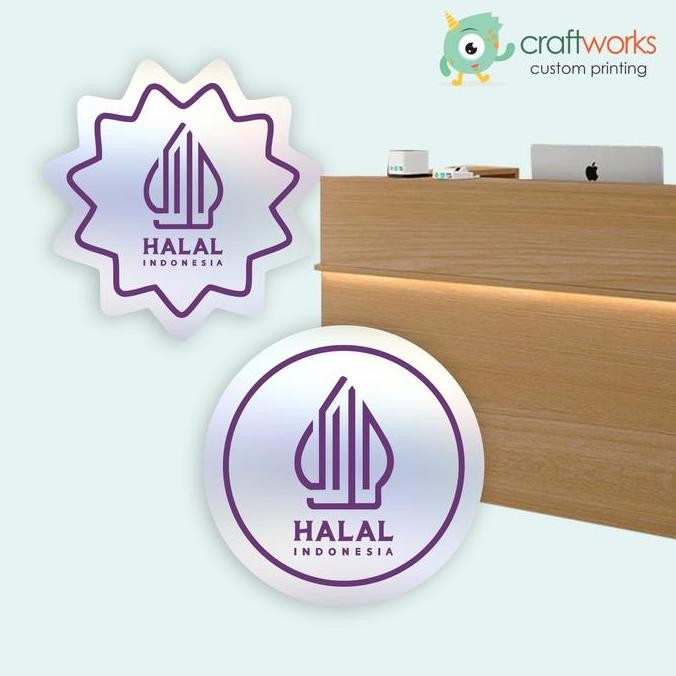 

] STICKER HOLOGRAM LOGO HALAL - 5cm | 20 cm | 28 cm - Custom