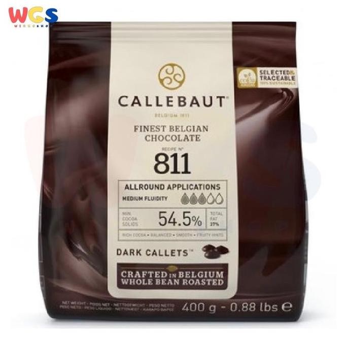 

Callebaut Dark late Callets 811 400g Cokelat Belgia 54.5% Kakao untuk Baking & Praline