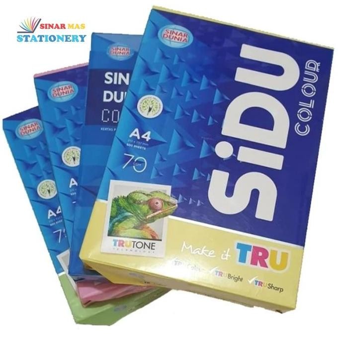 

Kertas Hvs Warna A4 Sinar Dunia Sidu 70Gsm - Kertas Warna Cerah Per Rim