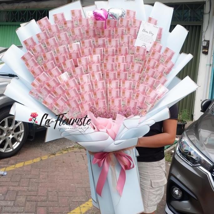 Pembuatan buket uang | money bouquet | Rangka Buket Standard Jumbo