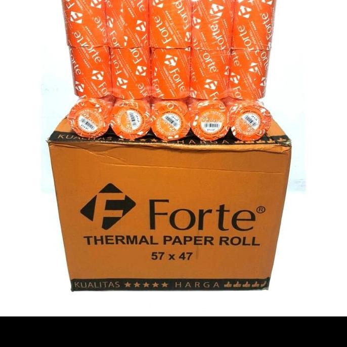 

Kertas Thermal Roll Forte 57X47Mm Isi 10 Roll / 1 Pack Original Printer Struk