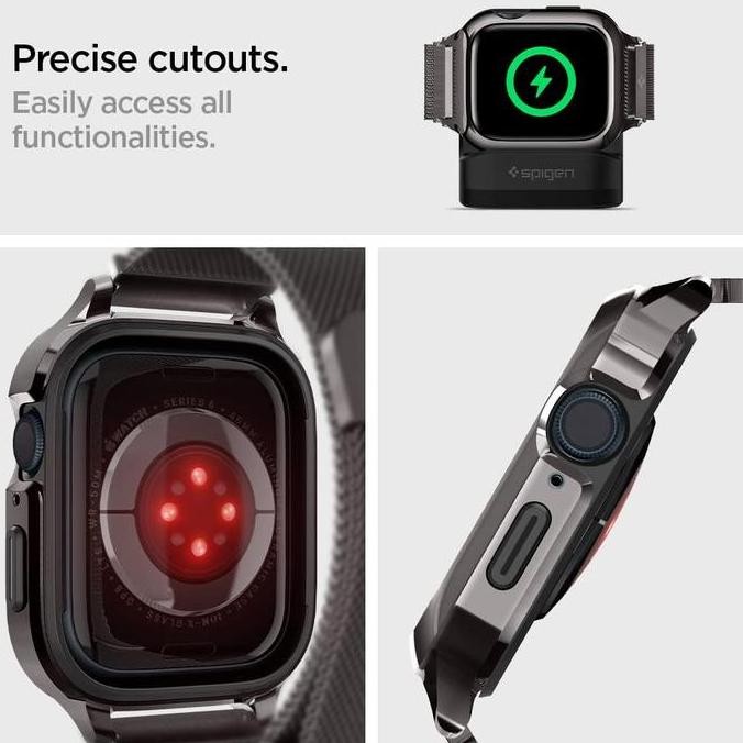Strap Case Apple Watch iWatch 9 8 7 45mm Spigen Metal Fit Band Casing murah