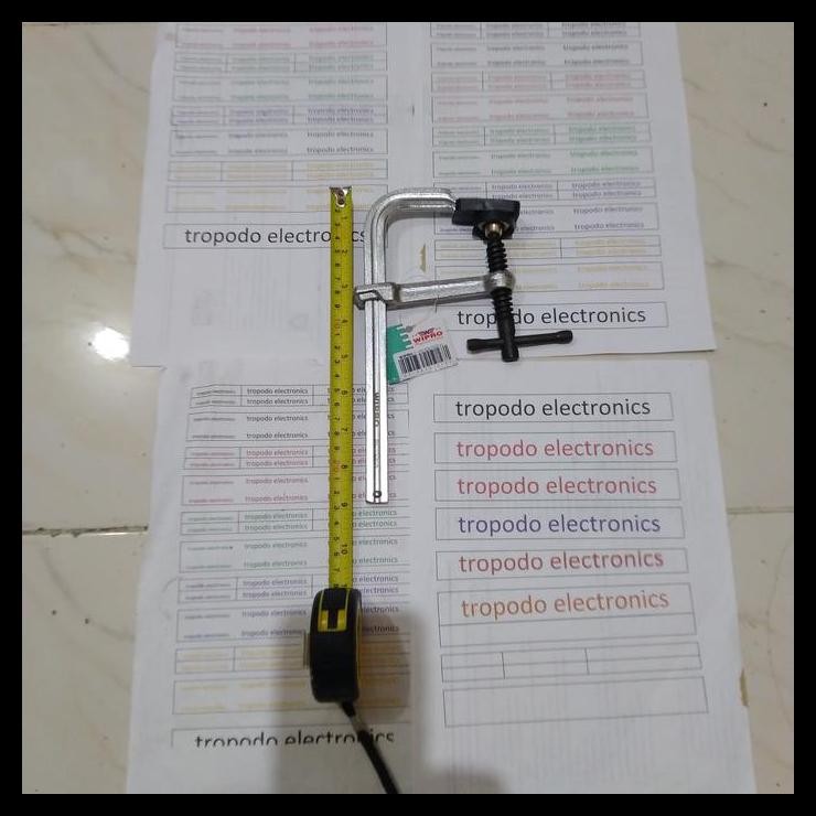 TERBARU CATOK CLAMP F STEEL WIPRO PANJANG 16 CM 