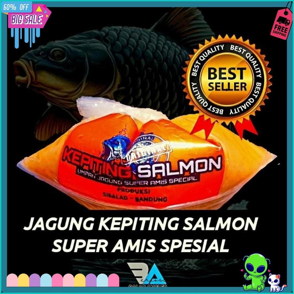 Umpan Ikan Mas Jagung Kepiting Salmon Super Amis Spesial Sibalad Diskon
