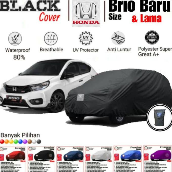 Cover Mobil Brio, Selimut Mobil Brio, Sarung Mobil Brio 2012-2022 - Hitam, Brio 2012-2017