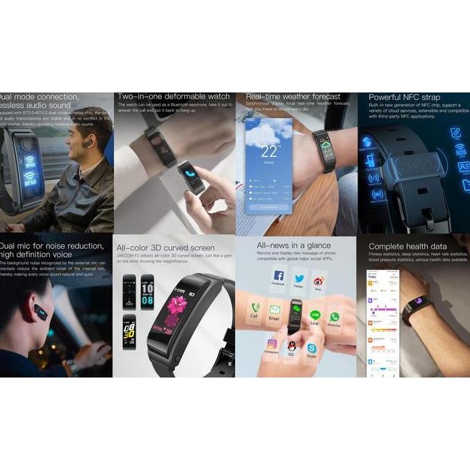 JakCom SmartWatch F2 NFC murah