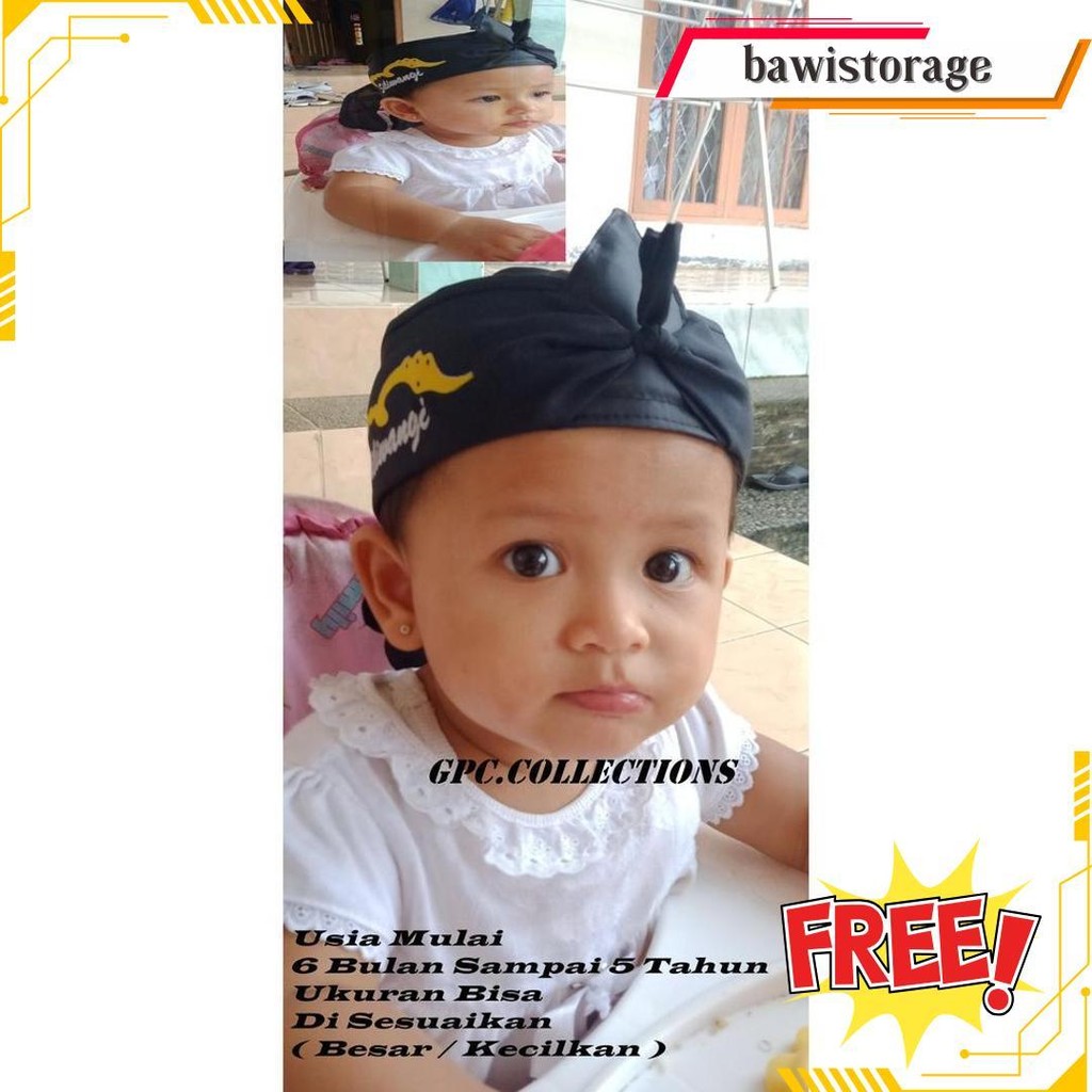 Blangkon Sunda Putra Silihwangi / Ikat Kepala Sunda Silihwangi Anak / Blangkon Silihwangi Bayi Bayar