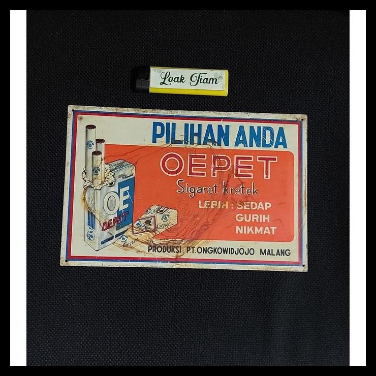 BEST DEAL PAJANGAN IKLAN JADUL IKLAN SENG KALENG OEPET ORANGE KARATAN 