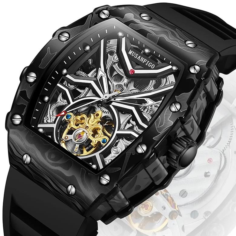 MUSANFIGO Fully Automatic Mechanical Watch Fashionable and Personalized Hollow Men's Watch Night Glo