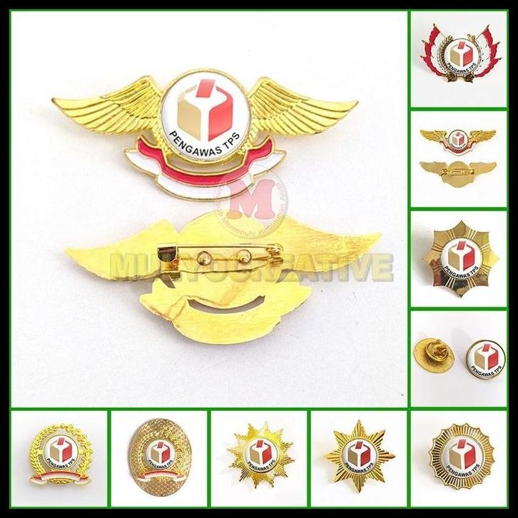 DISKON PIN PENGAWAS TPS PIN BROS WING LOGO BAWASLU 