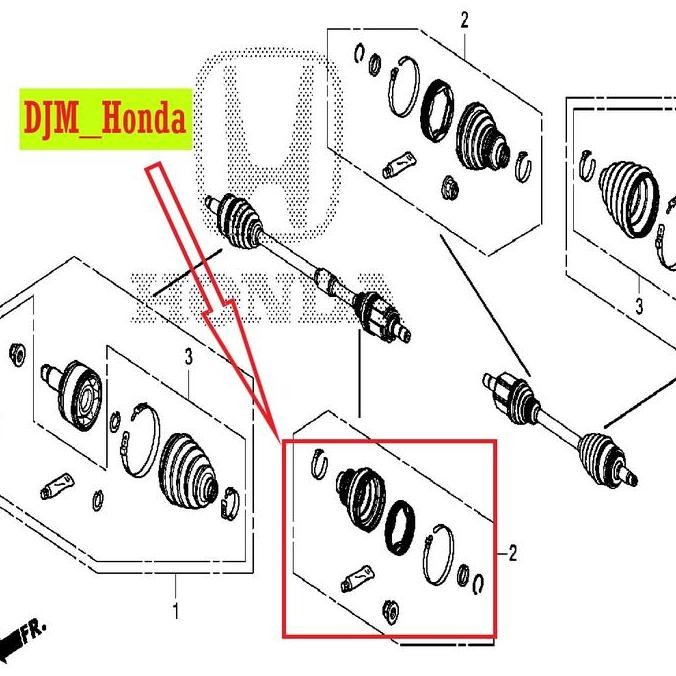 Karet kopel karet boot as roda dalam karet cv joint dalam honda BRV