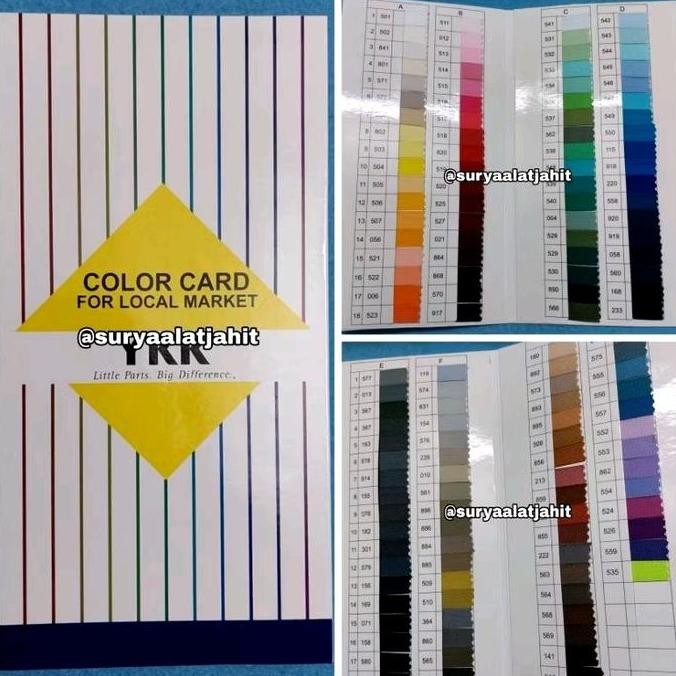 

Katalog Buku Resleting YKK, Nylon 555, Nylon Peniti( 1Buku)